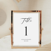 DELUXE Bruiloft Kalligrafie Script Tafelnummer Reclamebord Met Voetstuk