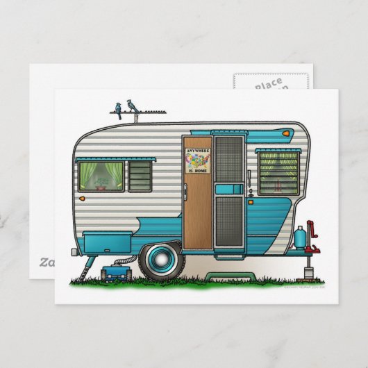Deluxe Camper Trailer Briefkaart (Voorkant / Achterkant)