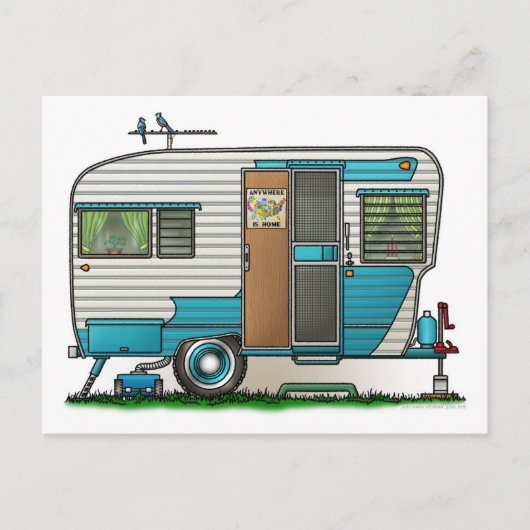 Deluxe Camper Trailer Briefkaart (Voorkant)