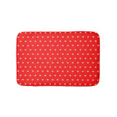 Deluxe Crimson Red met Gold Love Hearts Pattern Badmat (Voorkant)