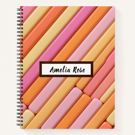 Deluxe Custom Pastel geometrisch Notitieboek – Abs (Voorkant)