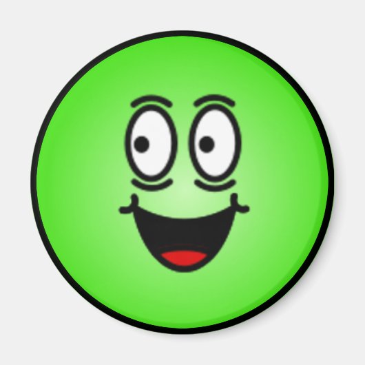 Deluxe Gekke Smiley gezichten Magneet (Voorkant)