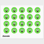 Deluxe Gekke Smiley gezichten Ronde Sticker (Vel)