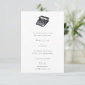 Deluxe geluidloze Retrotypemachine Kaart (Staand voorkant)