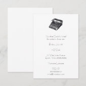 Deluxe geluidloze Retrotypemachine Kaart (Voorkant / Achterkant)