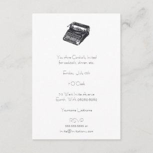 Deluxe geluidloze Retrotypemachine Kaart