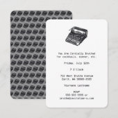 Deluxe geluidloze Retrotypemachine Kaart (Voorkant / Achterkant)