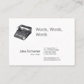 Deluxe geluidloze Retrotypemachine Visitekaartje (Voorkant)