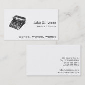 Deluxe geluidloze Retrotypemachine Visitekaartje (Voorkant / Achterkant)