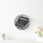 Deluxe geluidloze schrijfmachine ronde klok (Huis)