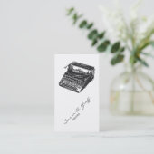 Deluxe geluidloze schrijfmachine visitekaartje (Staand voorkant)