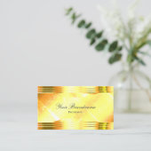 Deluxe Glanzende Gouden Gouden Grenzen met QR-Code Visitekaartje (Staand voorkant)