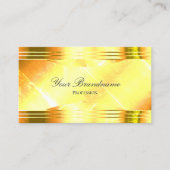 Deluxe Glanzende Gouden Gouden Grenzen met QR-Code Visitekaartje (Voorkant)