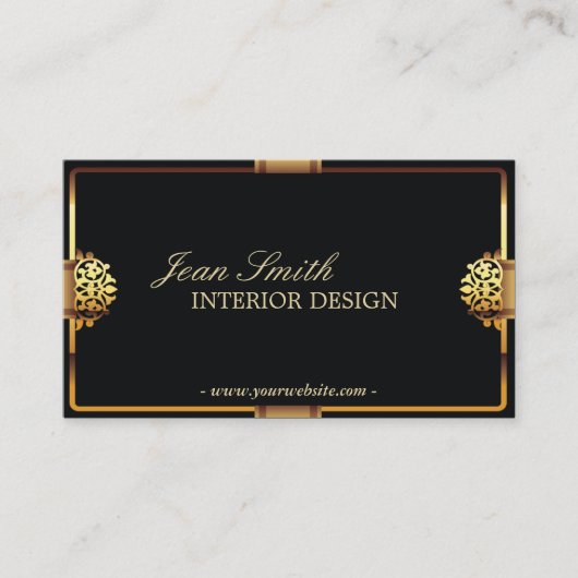 Deluxe Gold Lijst Interior Design Visitekaartje (Voorkant)