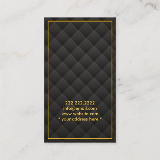 Deluxe Gold Monogram DJ Music Visitekaartje (Achterkant)