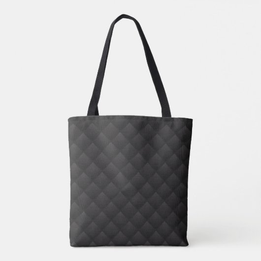 Deluxe Gold Monogram Luxe Black Diamond Patroon Tote Bag (Achterkant)