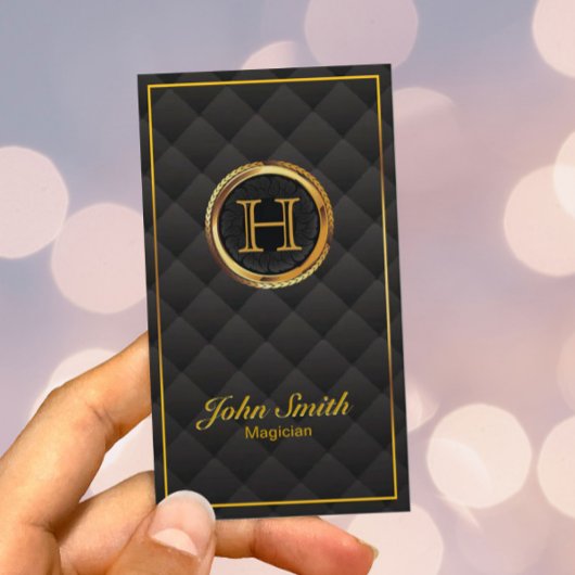 Deluxe Gold Monogram Magiciër Visitekaartje