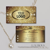 Deluxe Golden Glitter Stars Diamonds add Logo Visitekaartje