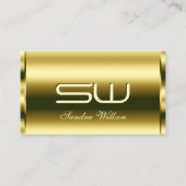 Deluxe Golden Shimmery Optica en Monogram Kwalitei Visitekaartje (Voorkant)