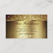 Deluxe Gouden Glitter Sterren Diamanten Uitstekend Visitekaartje (Achterkant)