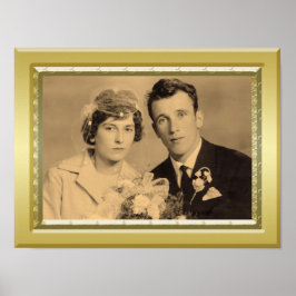 Deluxe gouden grens lijst aangepast foto-poster poster