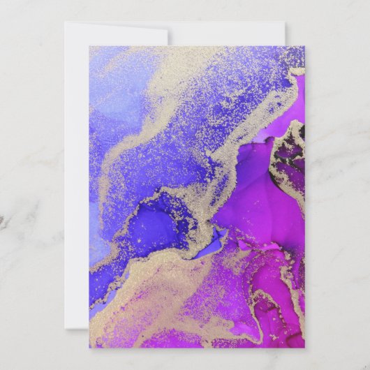 Deluxe Jewel Tone Wedding Kaart (Achterkant)