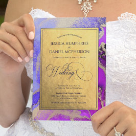 Deluxe Jewel Tone Wedding Kaart