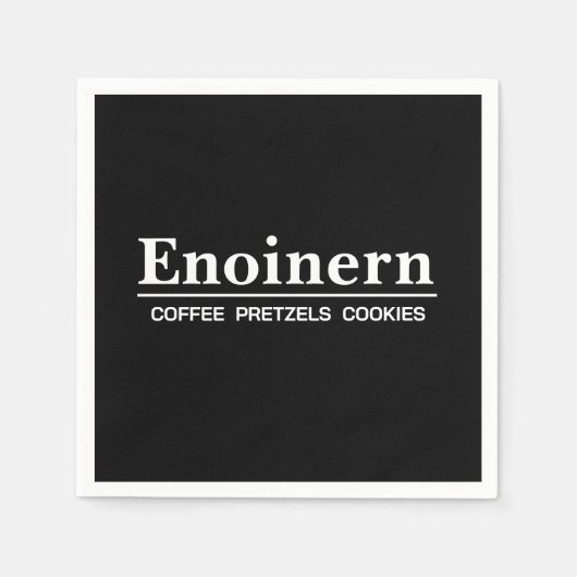 Deluxe Kantoor Party Zwart Servet (Voorkant)