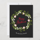 Deluxe Kerst Botanicals Party Kaart (Achterkant)