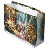 Deluxe Kerstmis Groot Cadeauzakje (Achterkant Gekanteld)