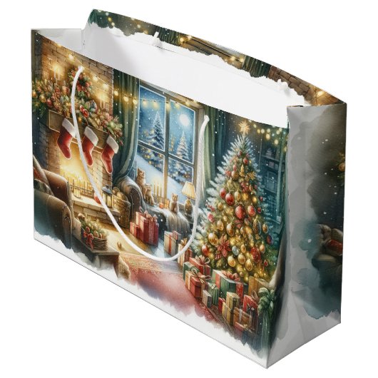 Deluxe Kerstmis Groot Cadeauzakje (Achterkant Gekanteld)