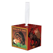 Deluxe Krampus Cube Ornament (Voorkant hoekig)