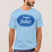 Deluxe ovaal Logo ( blauw/wit) T-shirt (Voorkant)