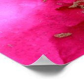 Deluxe Paarse roze goudinksstroom. Vloeibare lagen Poster (Hoek)