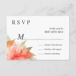 Deluxe RSVP Oranje Peach Floral Kaartje