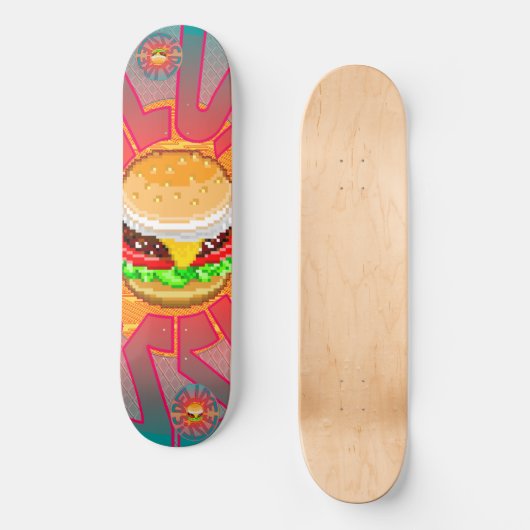 Deluxe Sizzle Burger Persoonlijk Skateboard (Voorkant)