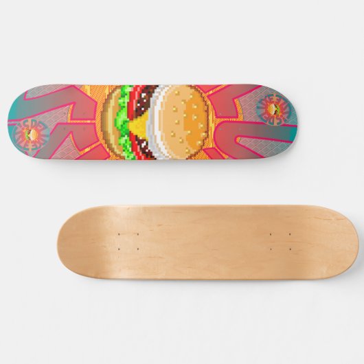 Deluxe Sizzle Burger Persoonlijk Skateboard (Horizontaal)