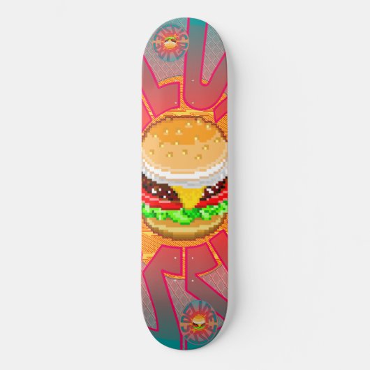Deluxe Sizzle Burger Persoonlijk Skateboard (Voorkant)