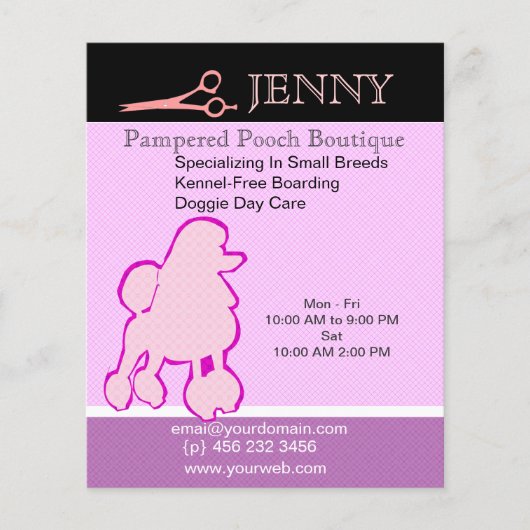 Deluxe Small Briet Kennel Doggie Day Care Flyer (Voorkant)