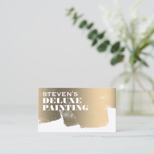 Deluxe stijlschilder visitekaartje (Staand voorkant)