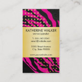 Deluxe | Stippen | Dierenprint Visitekaartje (Achterkant)