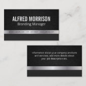 Deluxe | textuur/zilver/koolstof visitekaartje (Voorkant / Achterkant)