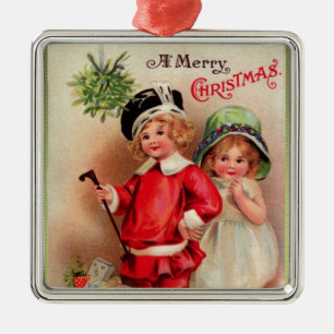 Deluxe Victoriaans kerstversiering voor kinderen Metalen Ornament