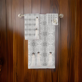 Deluxe Vrouw in Wit Serena Klimt Bad Handdoek