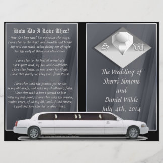 Deluxe Wedding Program (bi-voudig ontwerp)