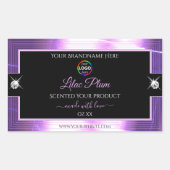 Deluxe Zwart Glanzend Lila met Logo Product Label (Voorkant)