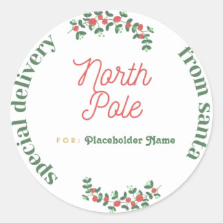 Delviery Kraft Sticker van de Noordpool.