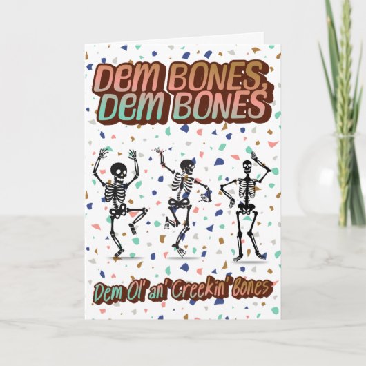 🎉 "Dem Botten" Funny Skeleton Verjaardag Kaart 💀 (Voorkant)