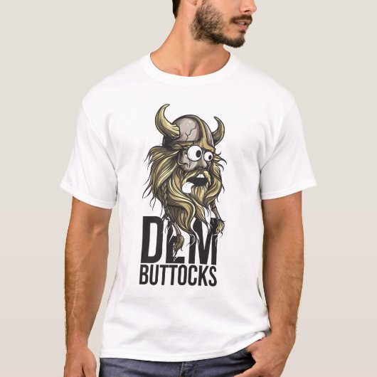 DEM Buttocks Kunstnijverheid Graphic Print op aanv T-shirt (Voorkant)