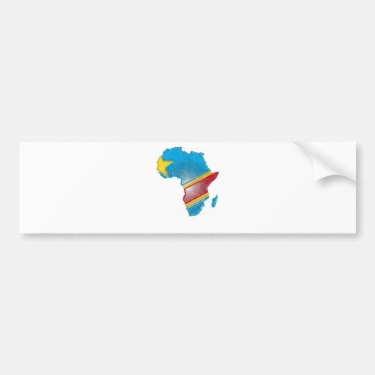 Dem. Rep. Congo wordt vertaald naar: Dem. Rep. Con Bumpersticker (Voorkant)